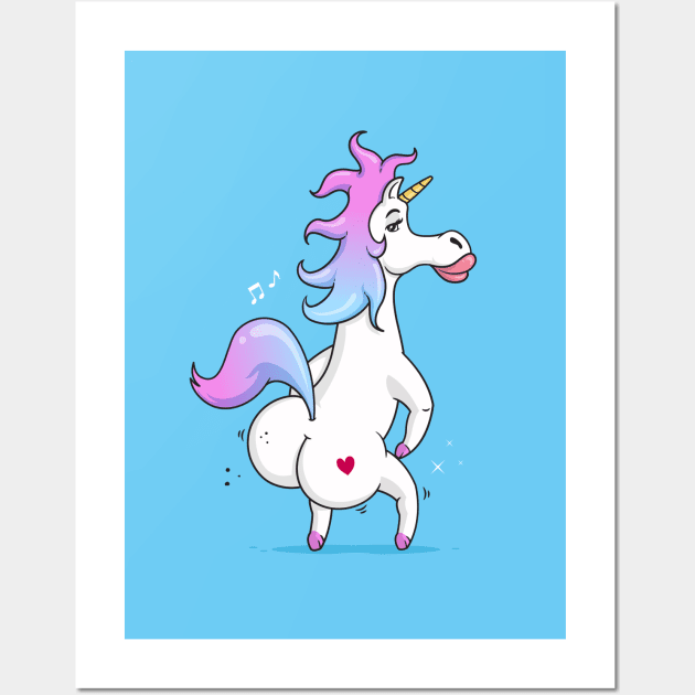 Twerking Unicorn Wall Art by zoljo